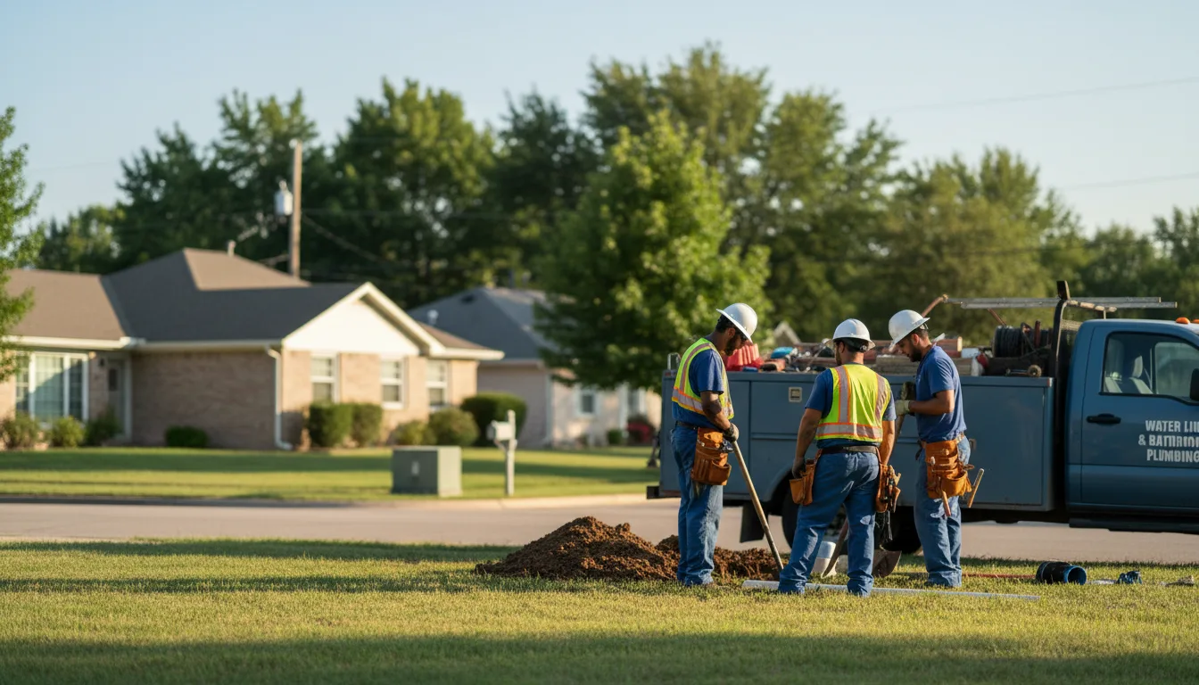 Residential water line and bathroom plumbing service in Beeville, TX